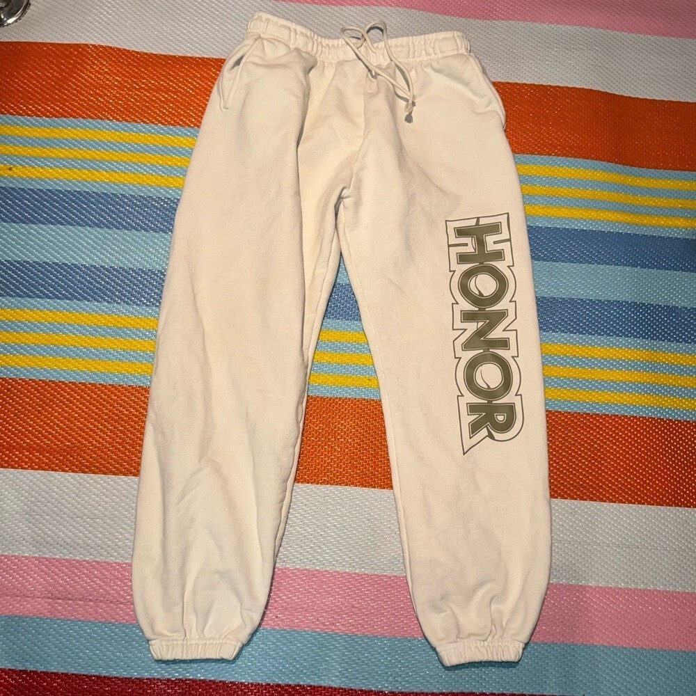 Honor The Gift Cream Olive Green Sweatpants Men's Size Large